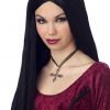 Witch Costume Wig Accessory Adult Women's Morticia Halloween Gothic Black Hair - Image 4