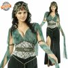 Women Medusa Witch Halloween Costume Greek Snake Goddess  S: S-M-L