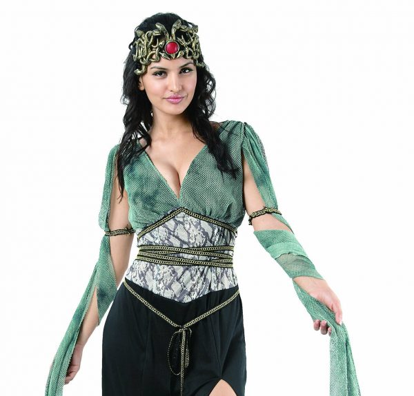 Women Medusa Witch Halloween Costume Greek Snake Goddess  S: S-M-L - Image 4