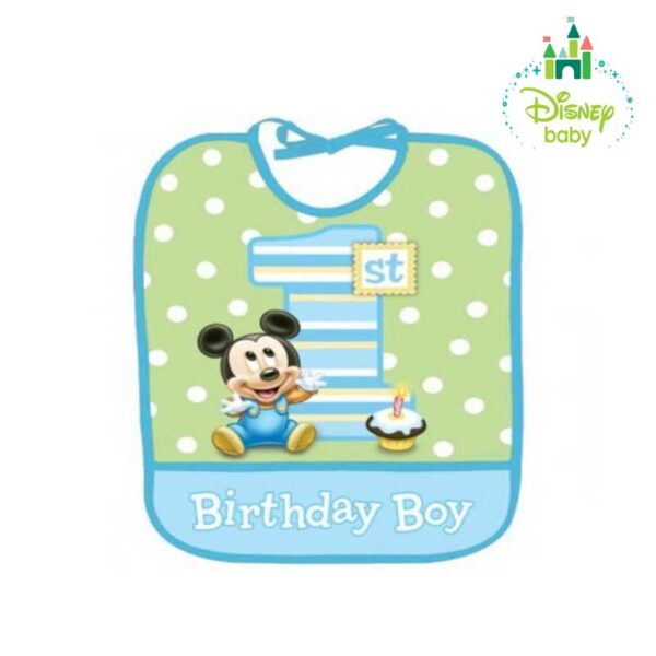Disney Baby Mickey Mouse First Birthday Bib 10 x 14.5in