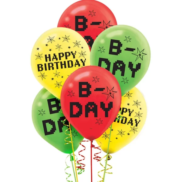 Tnt Party Supplies Pack of 6 Helium Quality Latex Balloons Miner Birthday