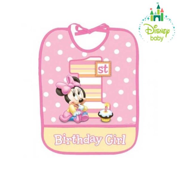 Disney Baby Minnie Mouse First Birthday Bib 10 x 14.5in