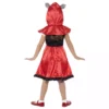 Miss Hood Costume, Girls Story Book Fancy Dress with Wolf Ears & Attached Red Hooded Cape S: Medium - Image 5