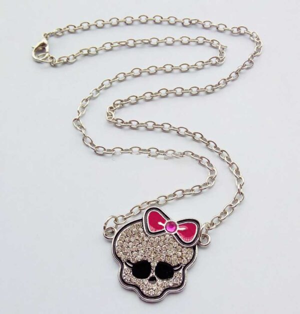 Monster High Skulette Girls Link Chain Rhinestones Bling Necklace Birthday Gift