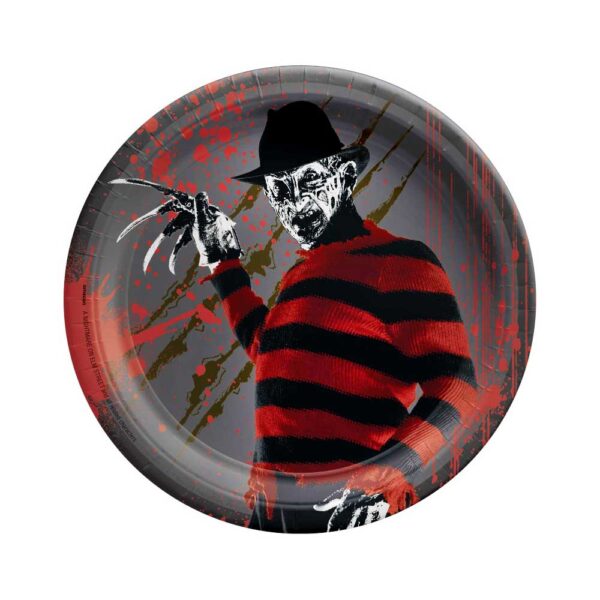 Halloween Tableware - Nightmare on Elm Street Freddy Kreuger Round Plates 7"