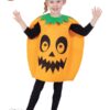 Child Halloween Fancy Dress Orange Pumpkin Tabard Costume Girls 3-5y