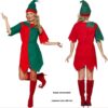 Ladies Elf Santa Helper Christmas Xmas Fancy Dress Costume S: Small / Medium