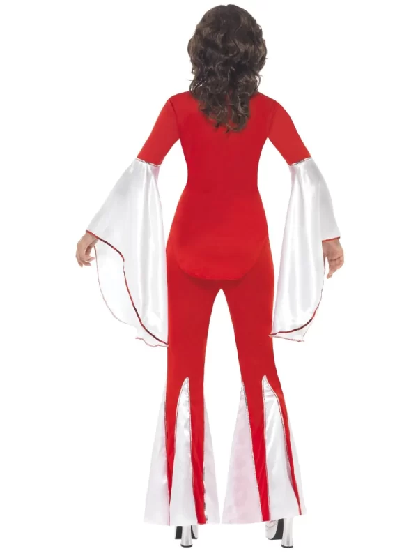 Red Super Trooper Adult Women's Costume Retro 70s Pop Music Star Divas Fancy Dress - Image 4