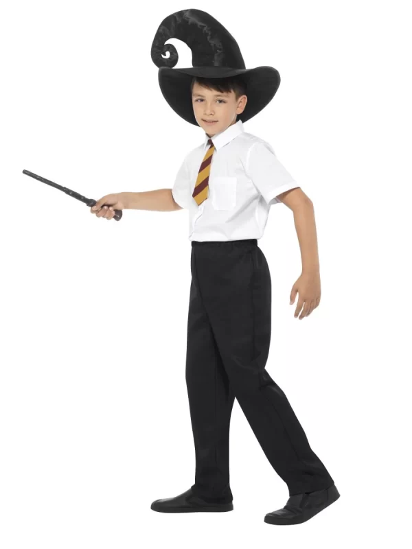 Wizard Child Kit Storybook Tie Witch Hat Magic Wand Halloween Costume Accessory - Image 3